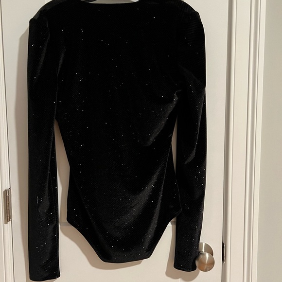 Alexandre Vauthier black velvet sparkle bodysuit. NWT never worn. - Picture 4 of 5